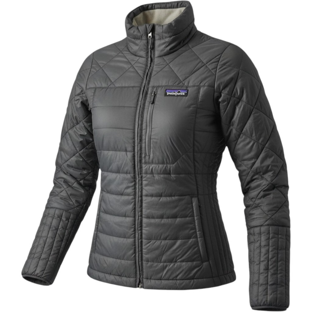 Patagonia Nano Puff Jacket Womens XS Gray Quilted Insulated Full Zip Puffer